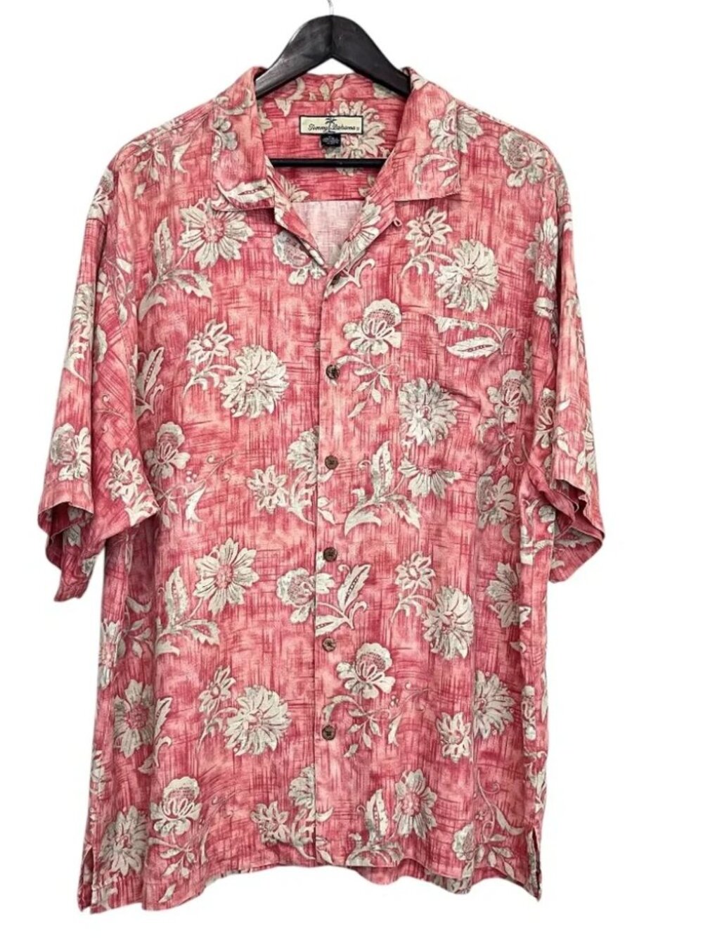 Tommy Bahama Men’s Terracotta Hawaiian 100% Silk Shirt